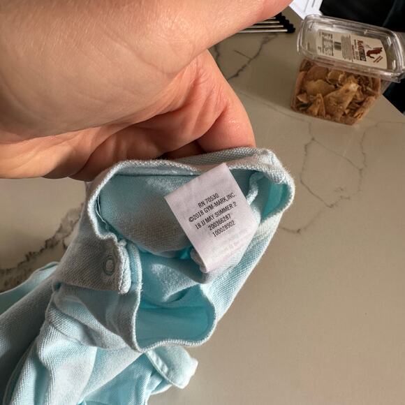 Janie and Jack Blue Flamingo Romper - 18-24 Months - Picture 5 of 6